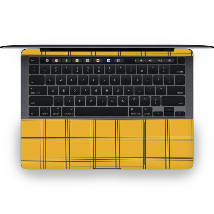 Yellow Checks Pattern - MacBook Skins