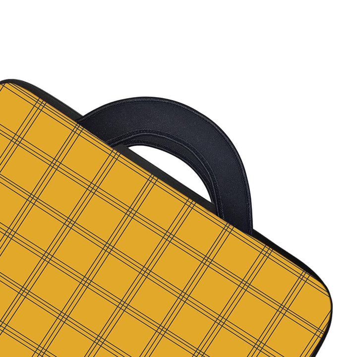 Yellow Checks Pattern - Laptop Sleeve