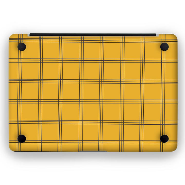 Yellow Checks Pattern - MacBook Skins