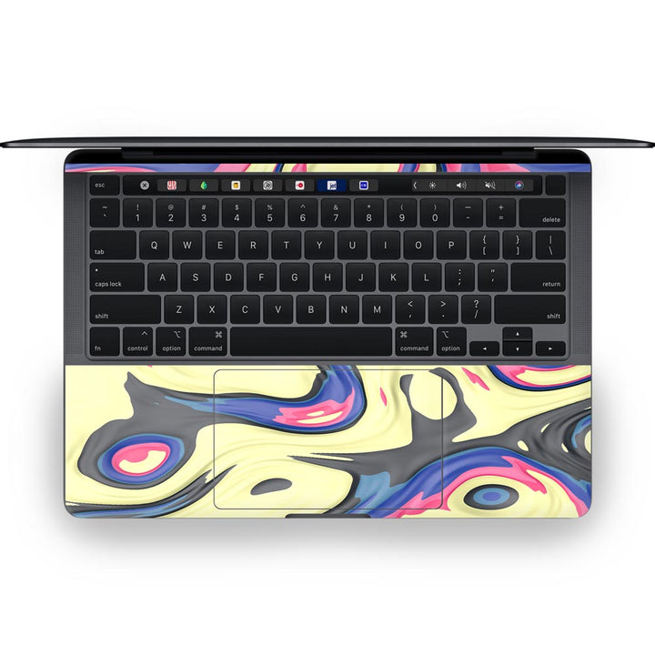 Yellow Liquid Marble - MacBook Skins