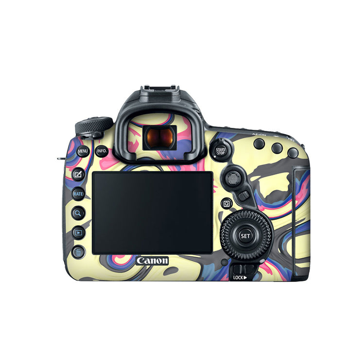  Yellow Liquid Marble - Canon Camera Skins