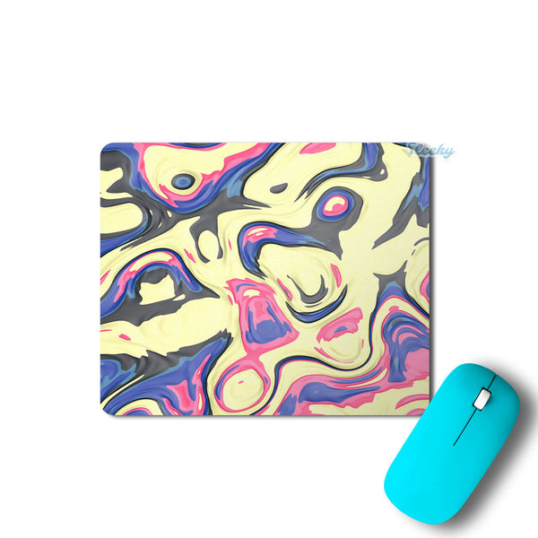 Yellow Liquid Marble - Mousepad