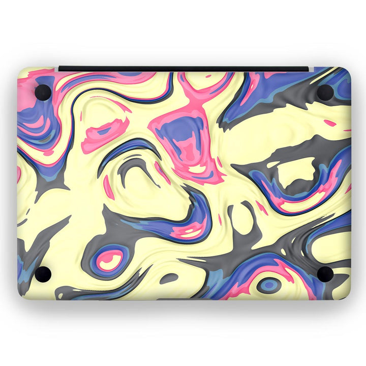 Yellow Liquid Marble - MacBook Skins