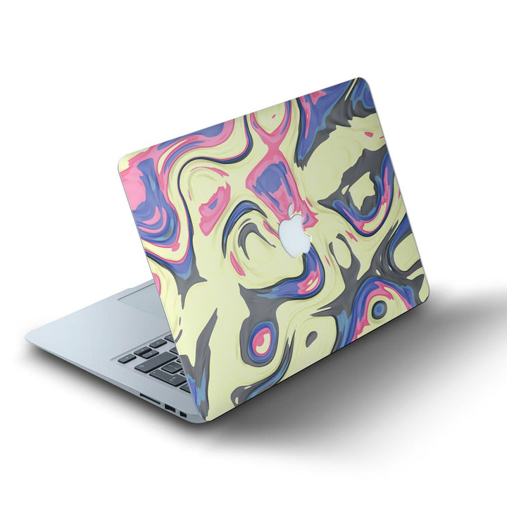 Yellow Liquid Marble - MacBook Skins