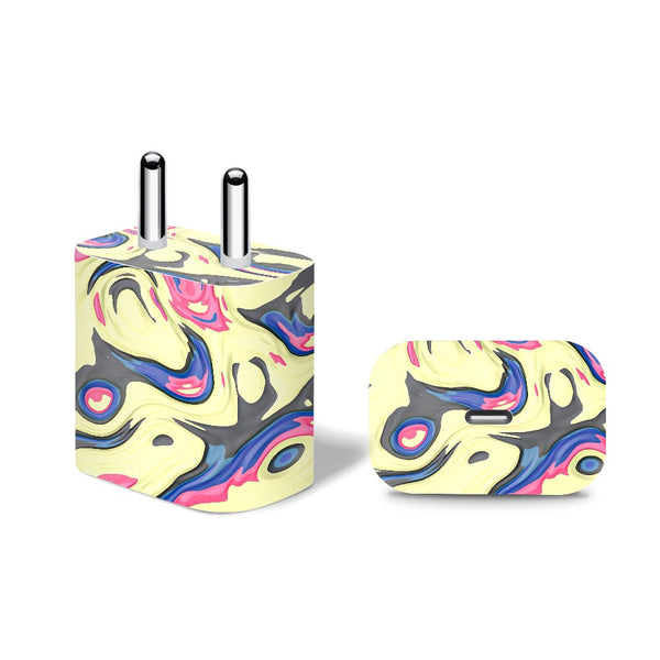 Yellow Liquid Marble - Apple 20W Charger Skin
