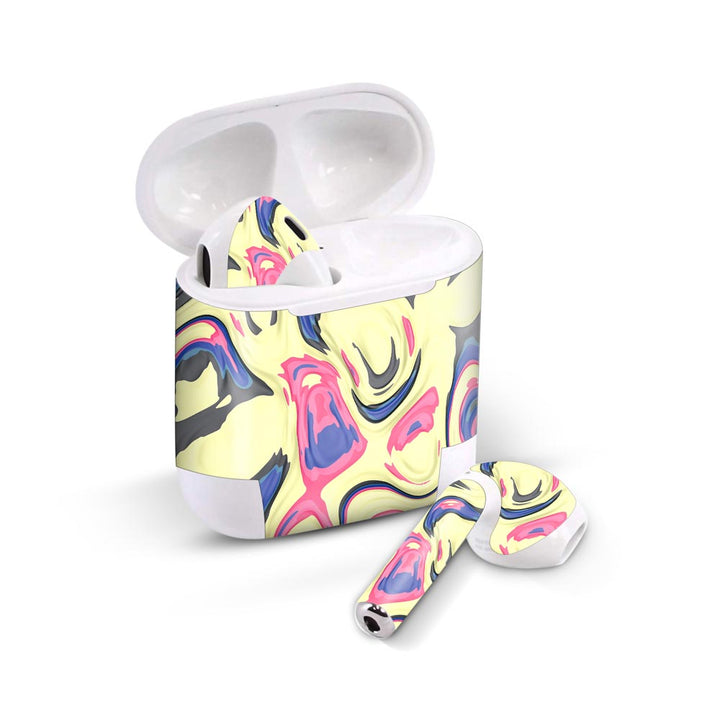 Yellow Liquid Marble - Airpods 1/2/3 Skin