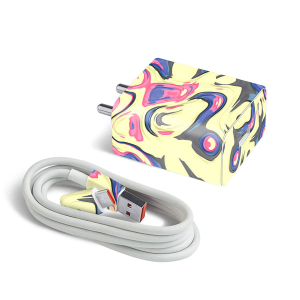 Yellow Liquid Marble - MI 22.5W & 33W Charger Skin