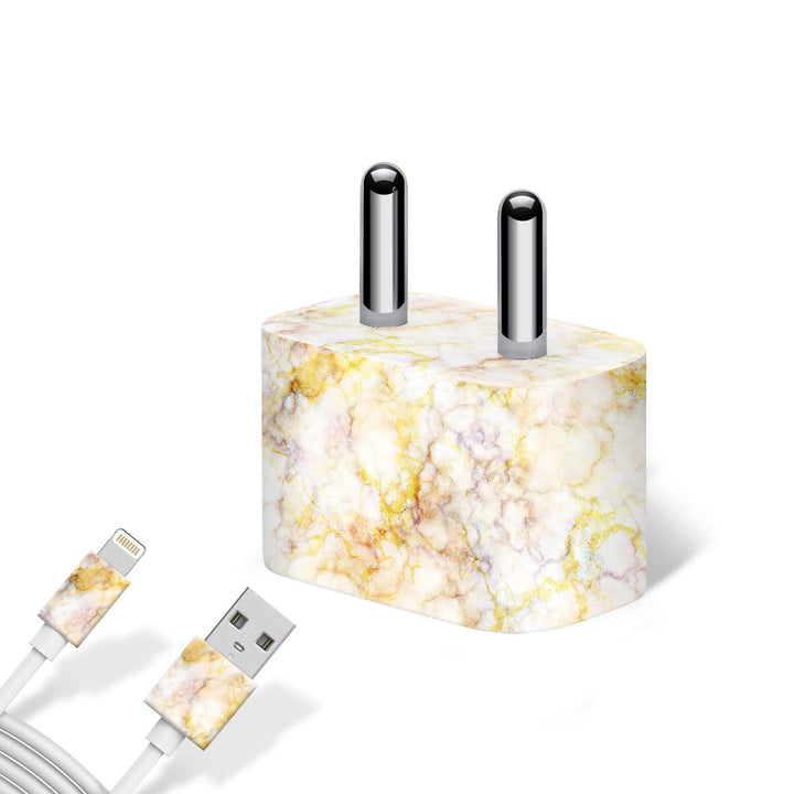Yellow Marble - Apple charger 5W Skin