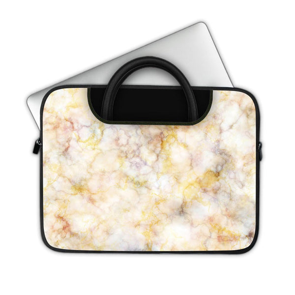 Yellow Marble - Pockets Laptop Sleeve