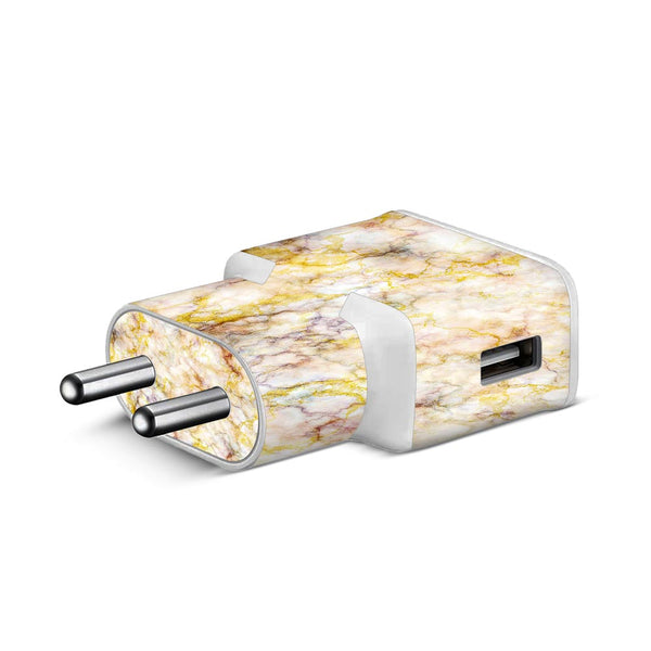 Yellow Marble - Samsung S8 Charger Skin