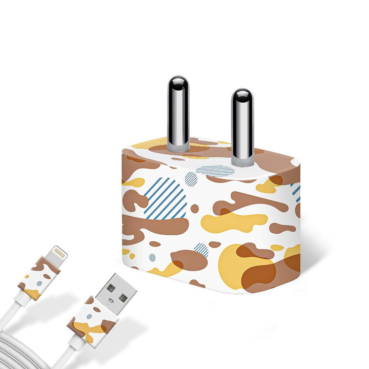 Yellow Modern Camo - Apple charger 5W Skin