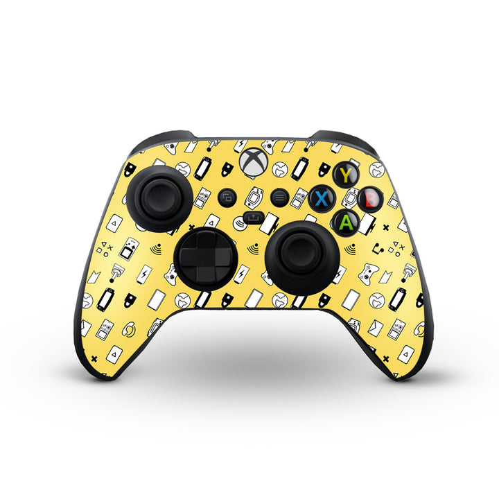 Yellow Retro - Skins for X-Box Series Controller by Sleeky India