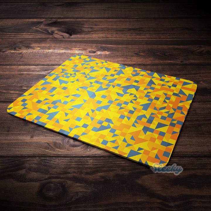 Yellow Triangle Background - Mousepad