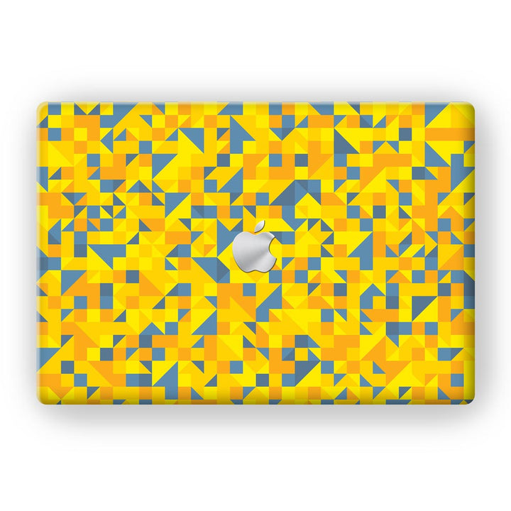 Yellow Triangled Background - MacBook Skins