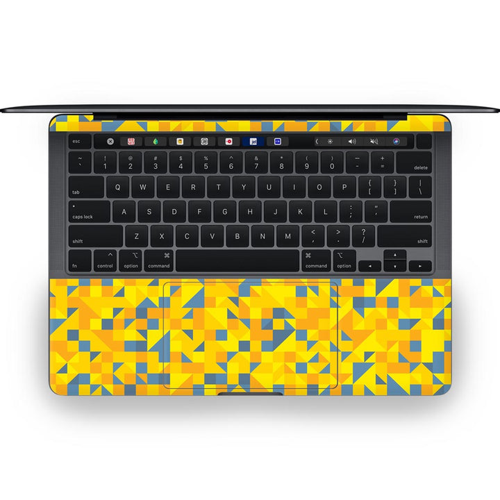 Yellow Triangled Background - MacBook Skins