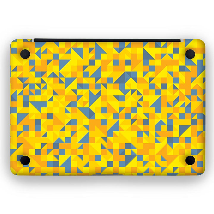 Yellow Triangled Background - MacBook Skins