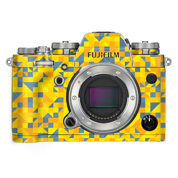 Yellow Triangled Background - FujiFilm Camera Skin