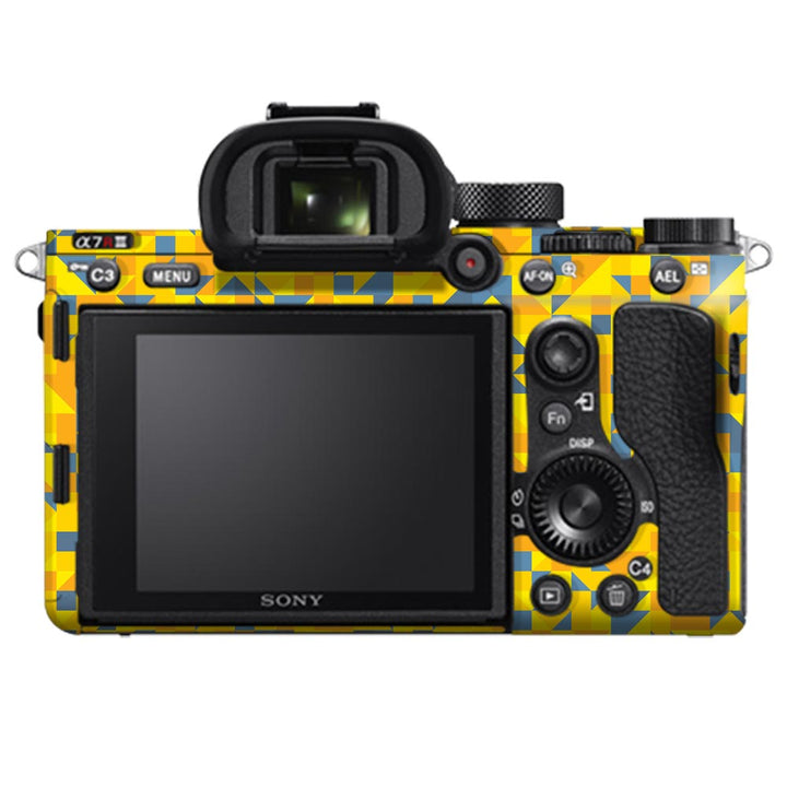 Yellow Triangled Background -  Sony Camera Skins