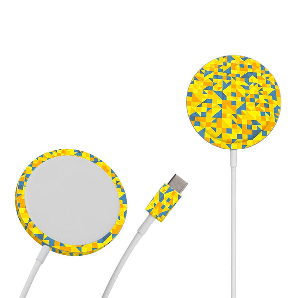 Yellow Triangled Background - Apple Magsafe Skin