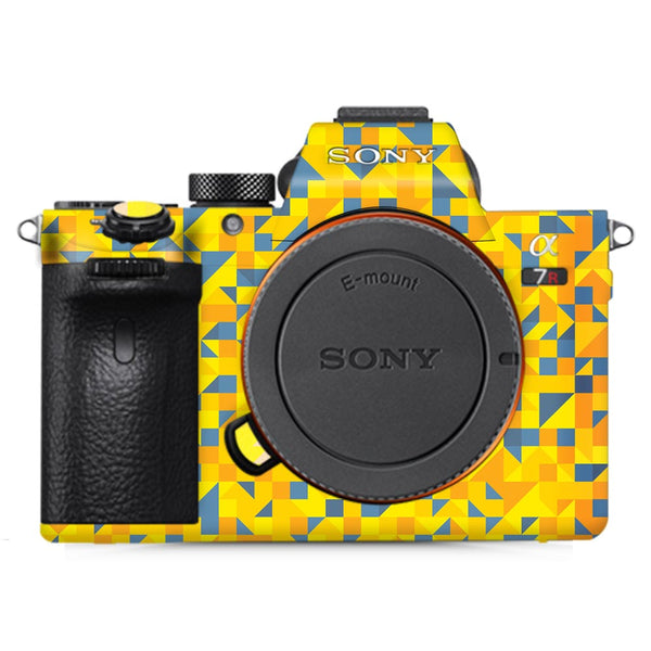 Yellow Triangled Background -  Sony Camera Skins