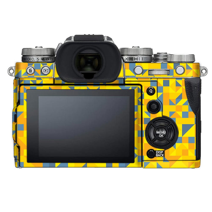 Yellow Triangled Background - FujiFilm Camera Skin