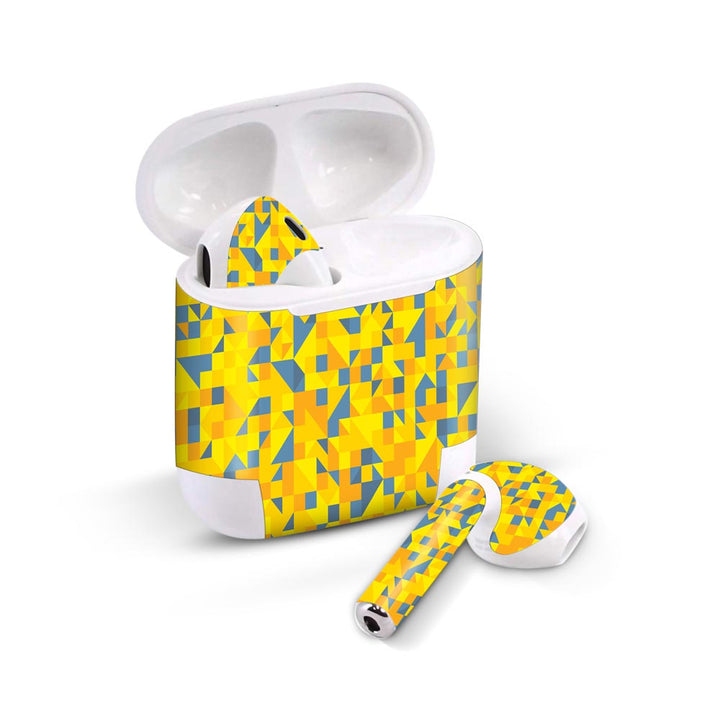 Yellow Triangle Background - Airpods 1/2/3 Skin
