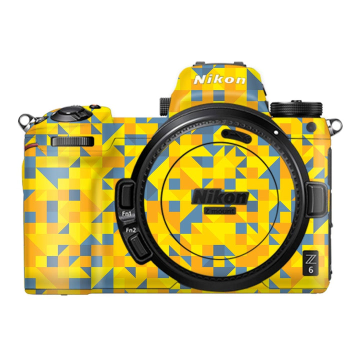 Yellow Triangled Background - Nikon Camera Skins