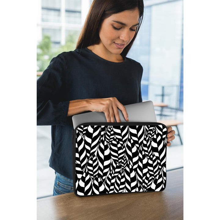 Zebra Leaf Print - Laptop Sleeve